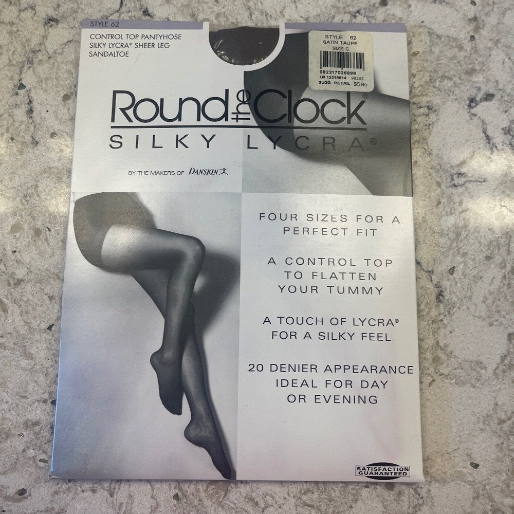 Round The Clock Silky Lycra‎ - mSatin Taupe